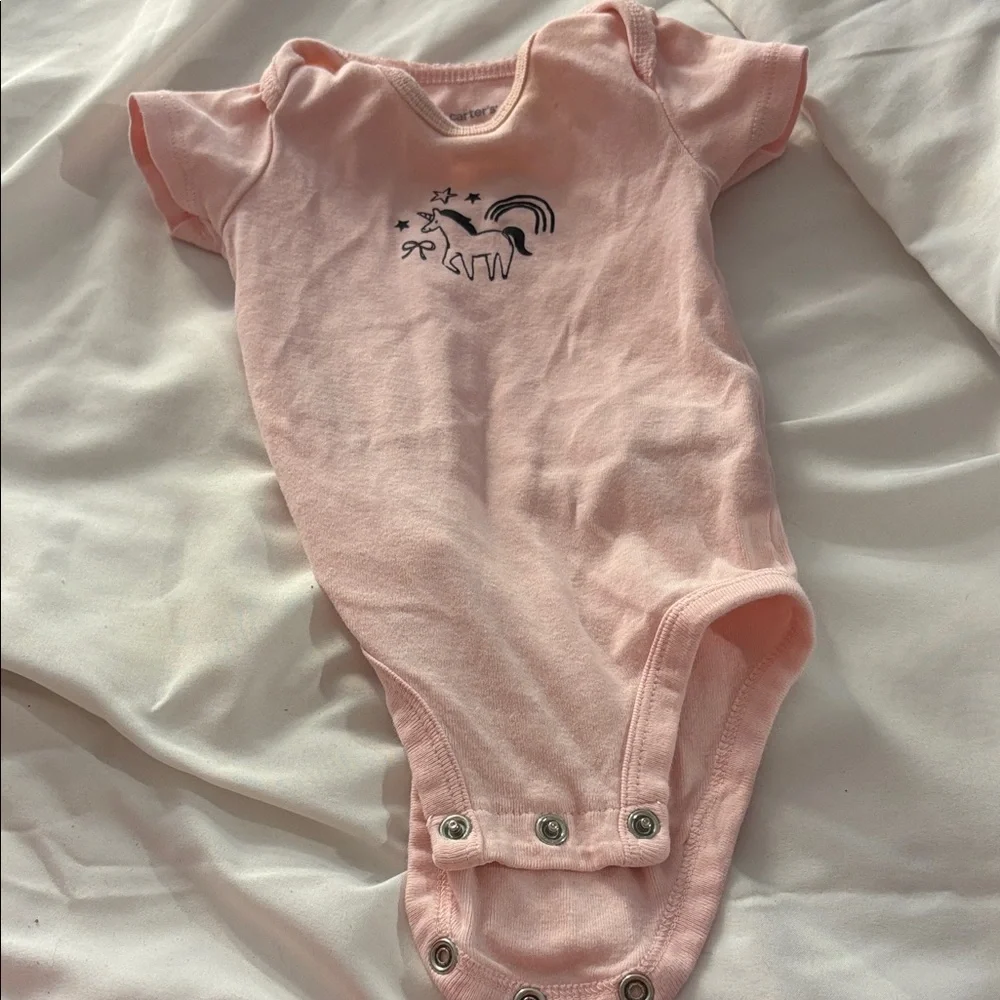 Carter's Light Pink Unicorn Bodysuit 3 months